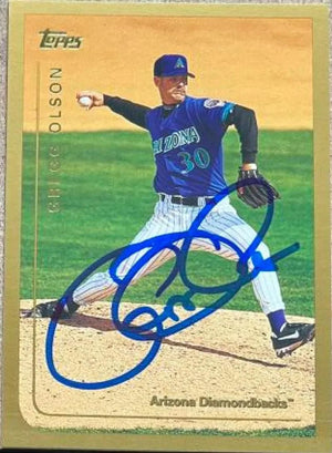 Gregg Olson Signed 1999 Topps Baseball Card - Arizona Diamondbacks