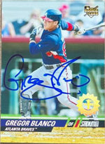 Gregor Blanco Signed 2008 Stadium Club First Day Issue Retail Baseball Card - Atlanta Braves