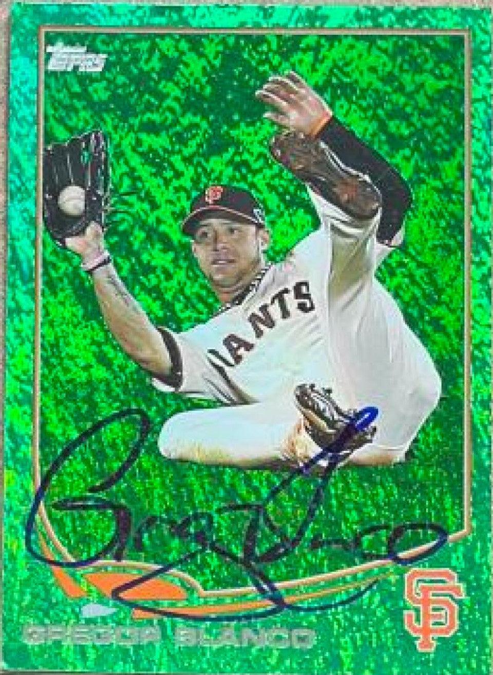 Gregor Blanco Signed 2013 Topps Emerald Foil Baseball Card - San Francisco Giants - PastPros