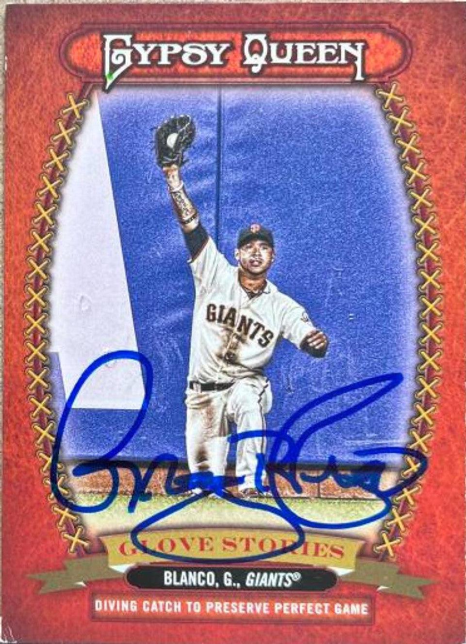 Gregor Blanco Signed 2013 Topps Gypsy Queen Glove Stories Baseball Card - San Francisco Giants - PastPros