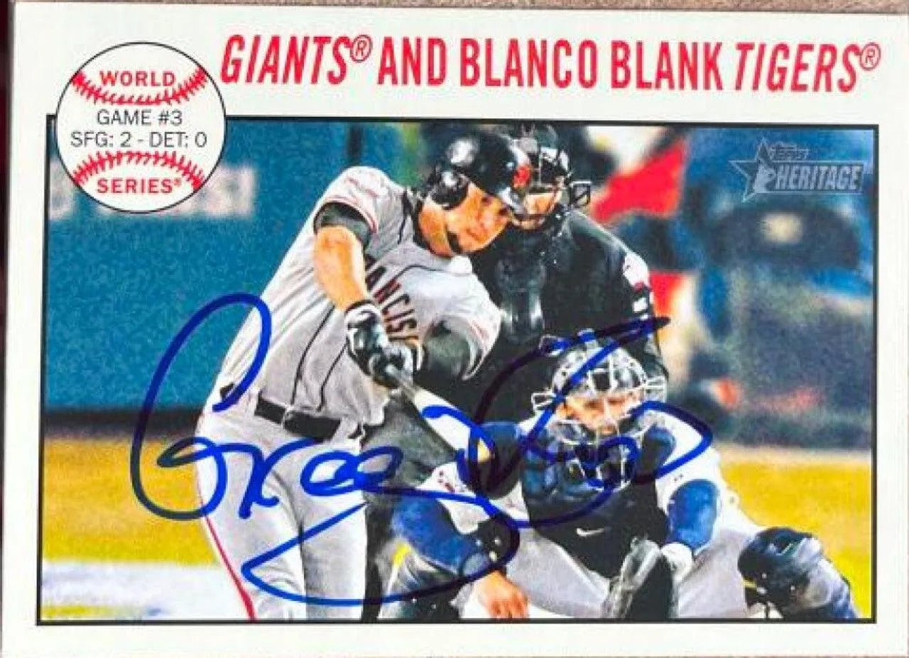 Gregor Blanco Signed 2013 Topps Heritage Baseball Card - San Francisco Giants #138