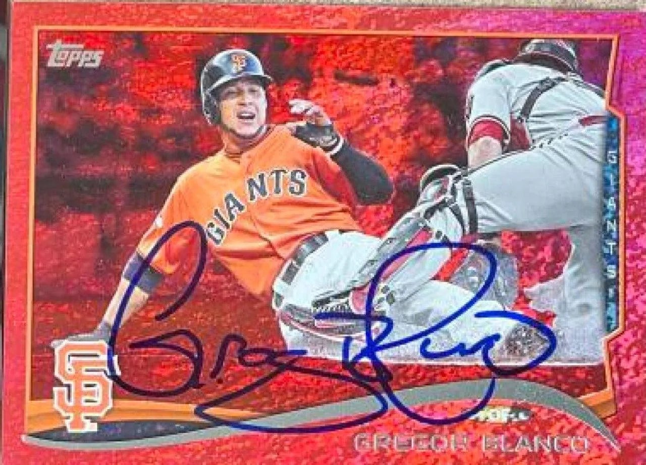Gregor Blanco Signed 2014 Topps Red Foil Baseball Card - San Francisco Giants