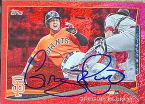 Gregor Blanco Signed 2014 Topps Red Foil Baseball Card - San Francisco Giants