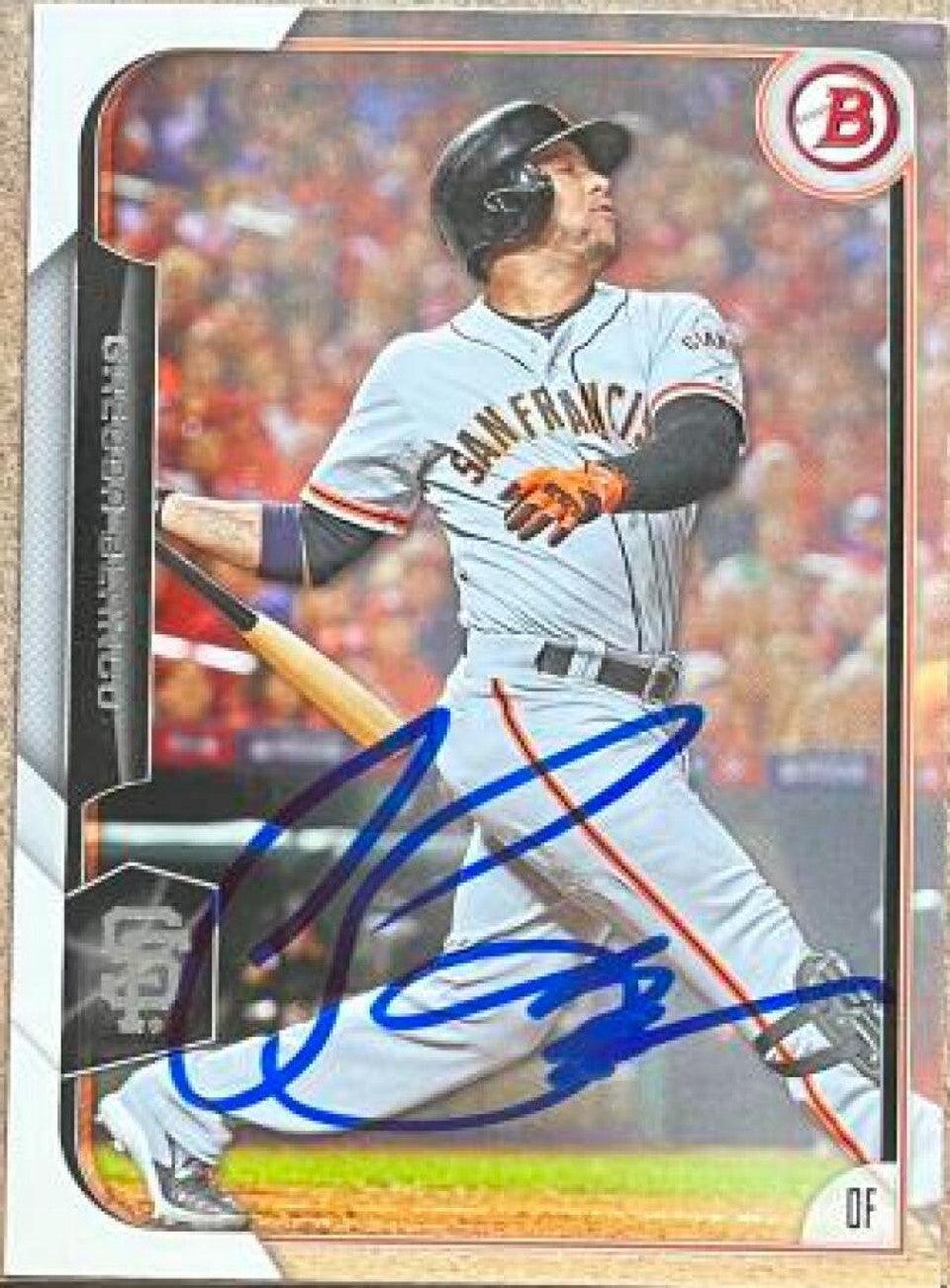 Gregor Blanco Signed 2015 Bowman Baseball Card - San Francisco Giants - PastPros