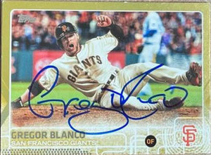 Gregor Blanco Signed 2015 Topps Gold Baseball Card - San Francisco Giants