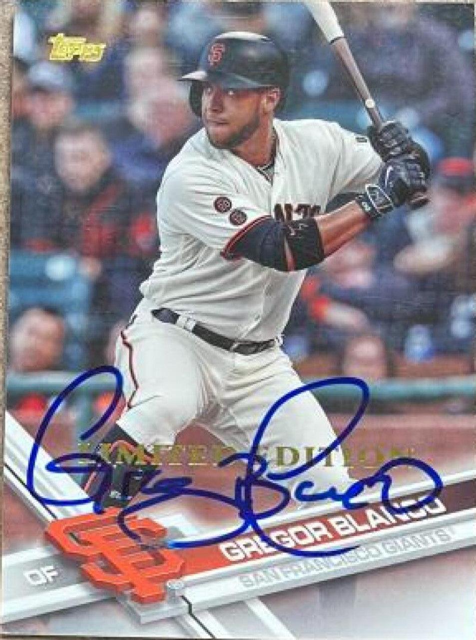 Gregor Blanco Signed 2017 Topps Limited Baseball Card - San Francisco Giants - PastPros