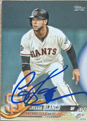 Gregor Blanco Signed 2018 Topps Baseball Card - San Francisco Giants - PastPros