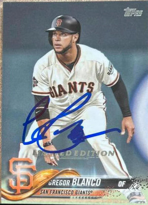 Gregor Blanco Signed 2018 Topps Limited Baseball Card - San Francisco Giants