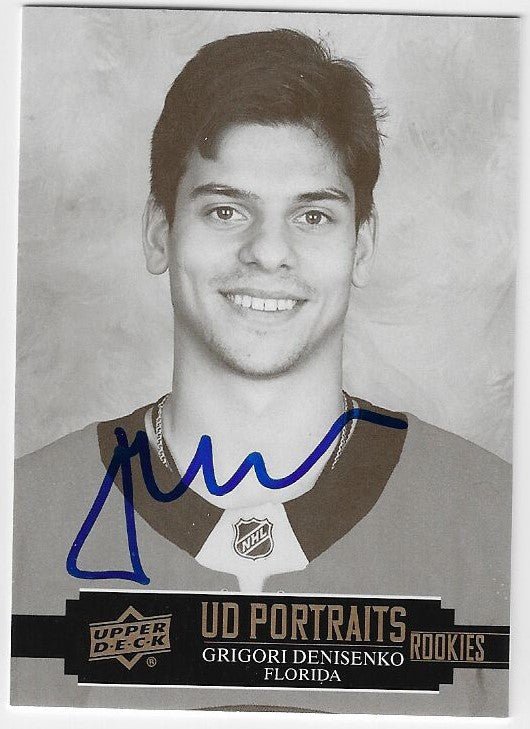 Grigori Denisenko Signed 2021 - 22 Upper Deck UD Portraits Hockey Card - Florida Panthers - PastPros