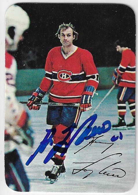Guy Lafleur Signed 1978-79 Topps Insert Hockey Card - Montreal Canadiens
