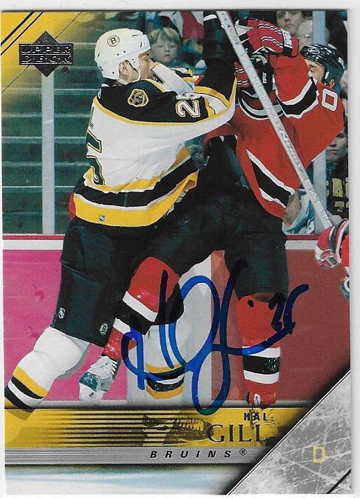 Hal Gill Signed 2005 - 06 Upper Deck Hockey Card - Boston Bruins - PastPros