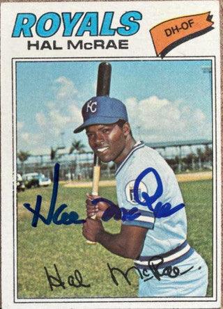 Hal McRae Signed 1977 Topps Baseball Card - Kansas City Royals - PastPros