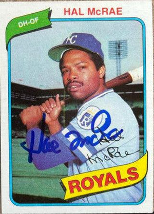 Hal McRae Signed 1980 Topps Baseball Card - Kansas City Royals - PastPros