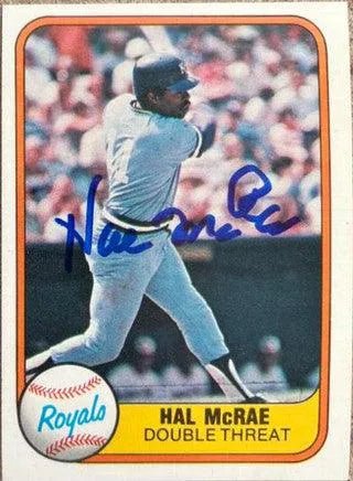 Hal McRae Signed 1981 Fleer Baseball Card - Kansas City Royals