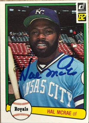 Hal McRae Signed 1982 Donruss Baseball Card - Kansas City Royals - PastPros