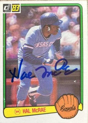 Hal McRae Signed 1983 Donruss Baseball Card - Kansas City Royals - PastPros