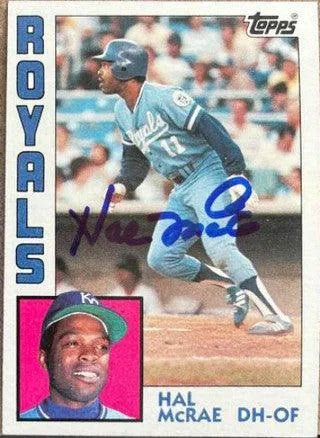 Hal McRae Signed 1984 Topps Baseball Card - Kansas City Royals