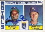 Hal McRae Signed 1984 Topps Leaders Baseball Card - Kansas City Royals