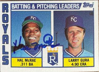 Hal McRae Signed 1984 Topps Leaders Baseball Card - Kansas City Royals - PastPros