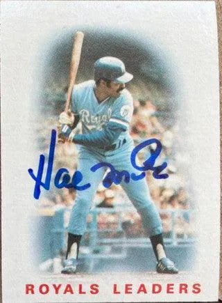 Hal McRae Signed 1986 Topps Leaders Baseball Card - Kansas City Royals