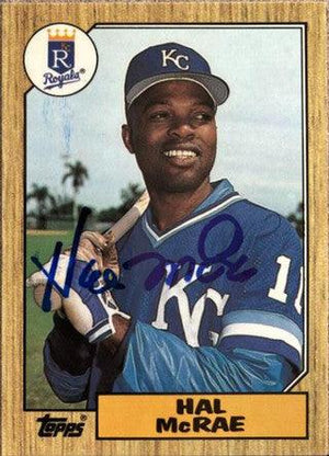 Hal McRae Signed 1987 Topps Tiffany Baseball Card - Kansas City Royals - PastPros