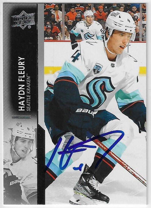Haydn Fleury Signed 2021-22 Upper Deck Hockey Card - Seattle Kraken