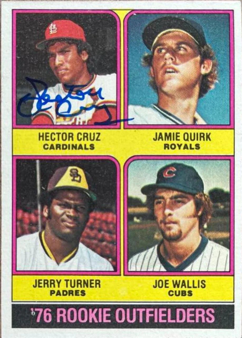 Hector Cruz Signed 1976 Topps Baseball Card - St Louis Cardinals