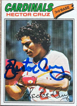 Hector Cruz Signed 1977 Topps Baseball Card - St Louis Cardinals - PastPros