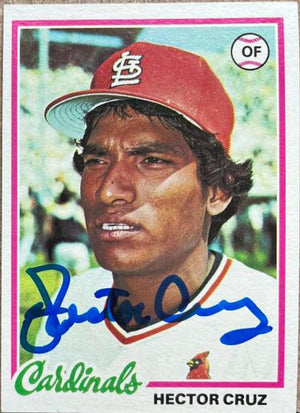 Hector Cruz Signed 1978 Topps Baseball Card - St Louis Cardinals - PastPros