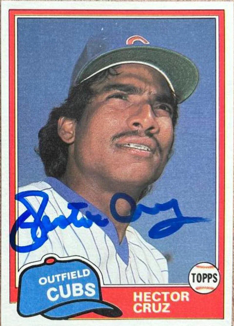Hector Cruz Signed 1981 Topps Traded Baseball Card - Chicago Cubs