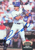 Henry Rodriguez Signed 1992 Stadium Club Baseball Card - Los Angeles Dodgers