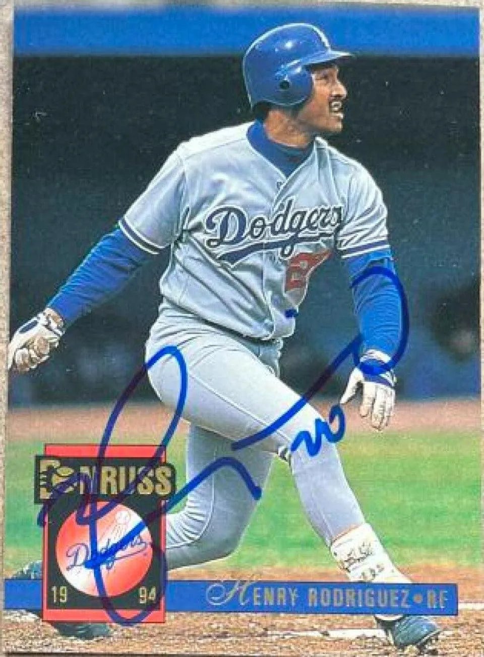 Henry Rodriguez Signed 1994 Donruss Baseball Card - Los Angeles Dodgers