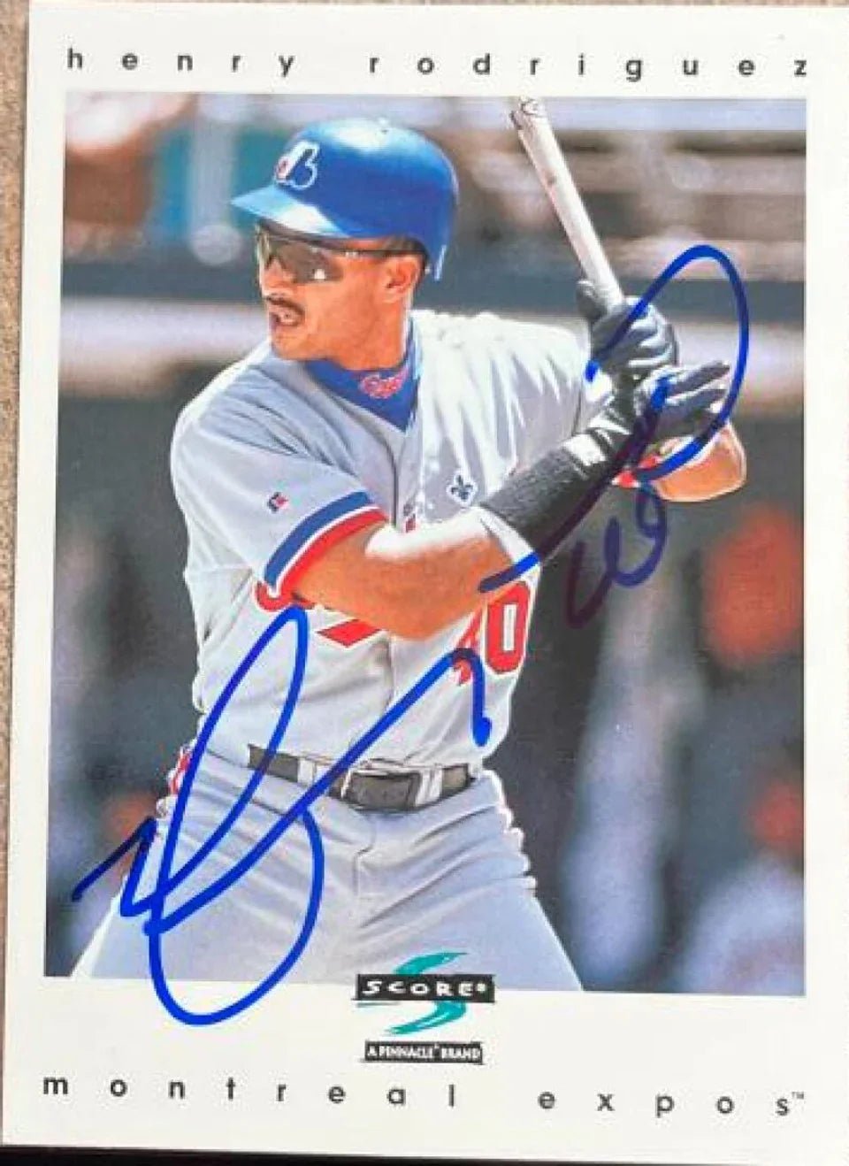 Henry Rodriguez Signed 1997 Score Baseball Card - Montreal Expos #228