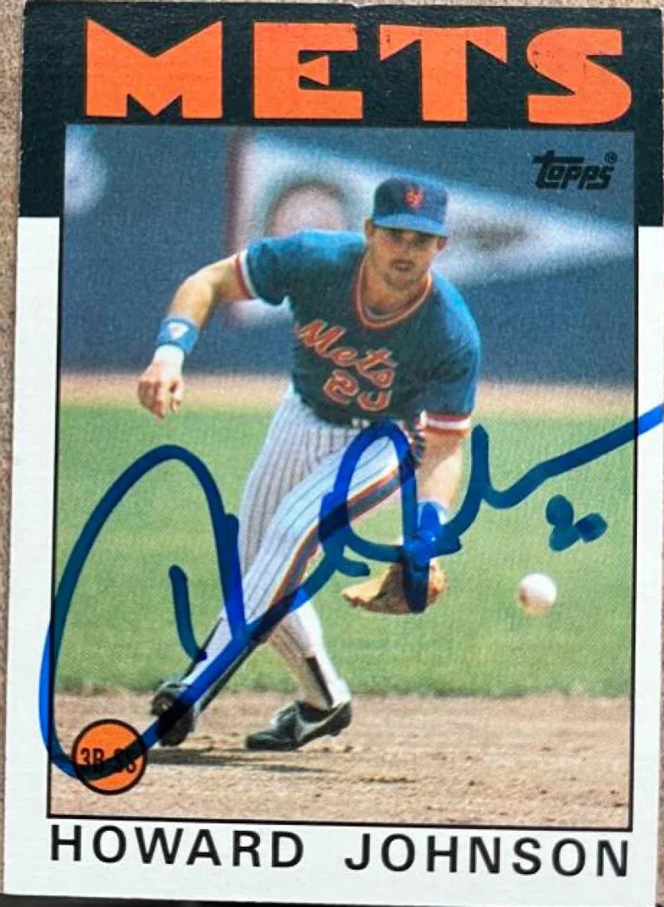 Howard Johnson Signed 1986 Topps Baseball Card - New York Mets
