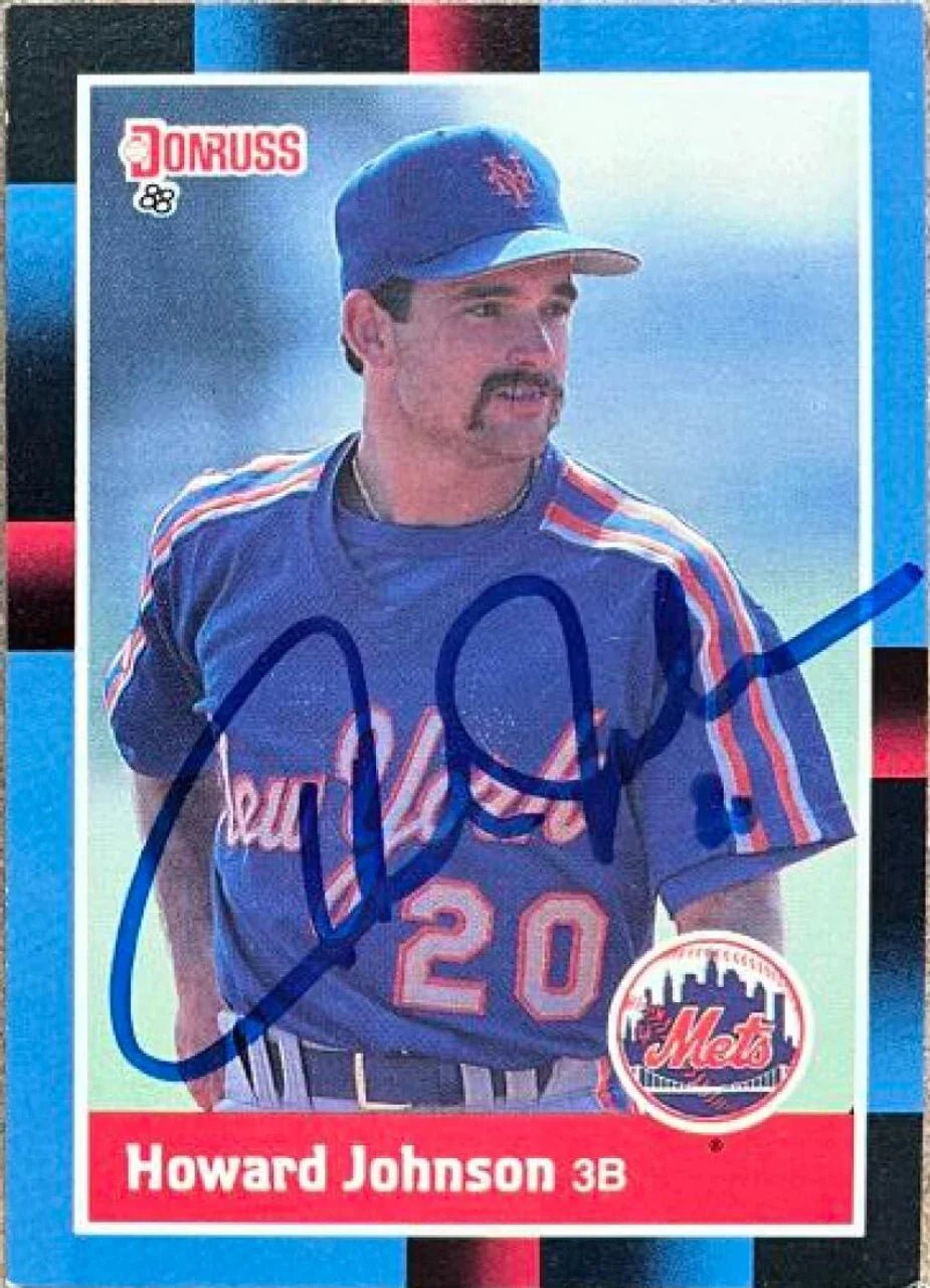 Howard Johnson Signed 1988 Donruss Baseball Card - New York Mets