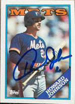 Howard Johnson Signed 1988 Topps Baseball Card - New York Mets