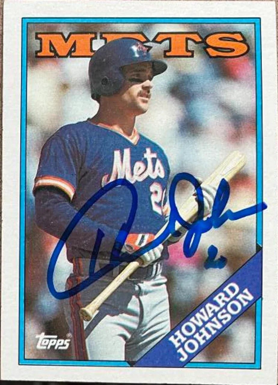 Howard Johnson Signed 1988 Topps Baseball Card - New York Mets