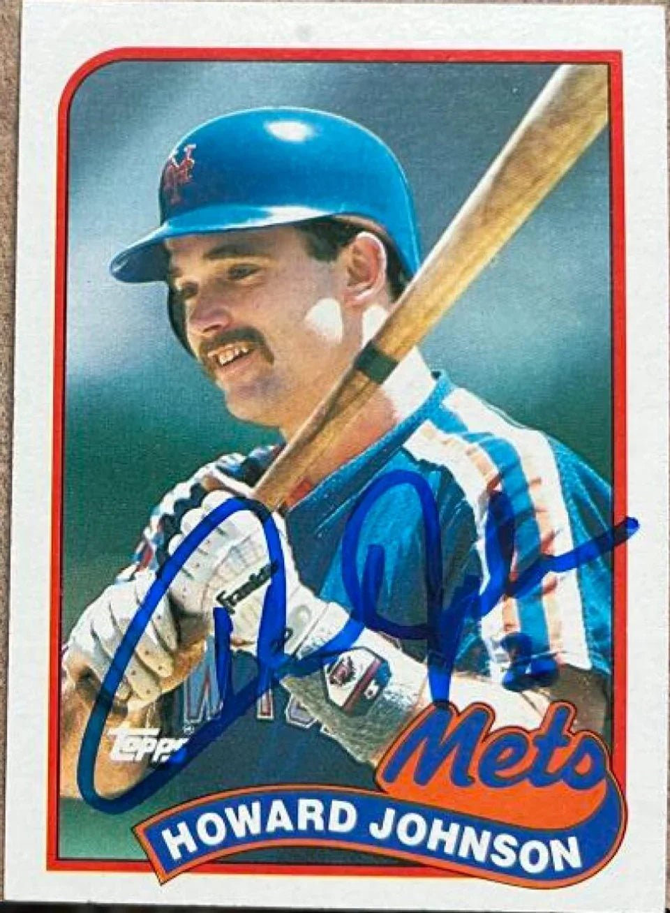 Howard Johnson Signed 1989 Topps Baseball Card - New York Mets