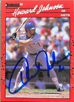 Howard Johnson Signed 1990 Donruss Baseball Card - New York Mets #99
