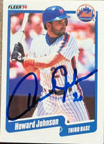 Howard Johnson Signed 1990 Fleer Baseball Card - New York Mets