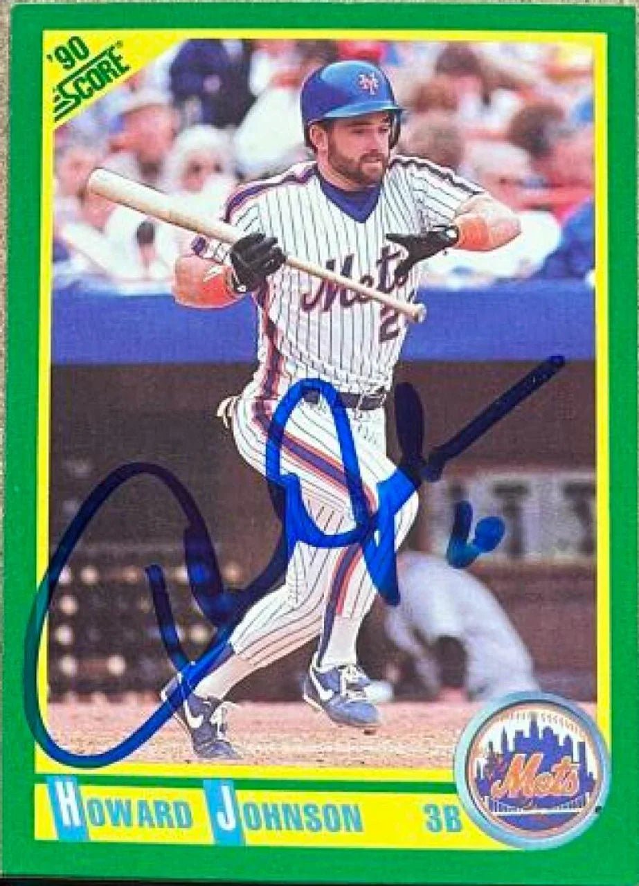 Howard Johnson Signed 1990 Score Baseball Card - New York Mets