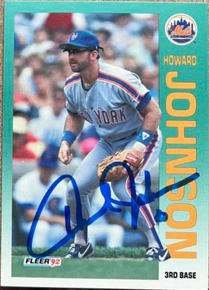 Howard Johnson Signed 1992 Fleer Baseball Card - New York Mets #509