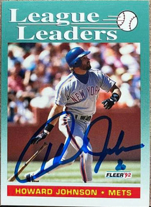 Howard Johnson Signed 1992 Fleer Baseball Card - New York Mets #689