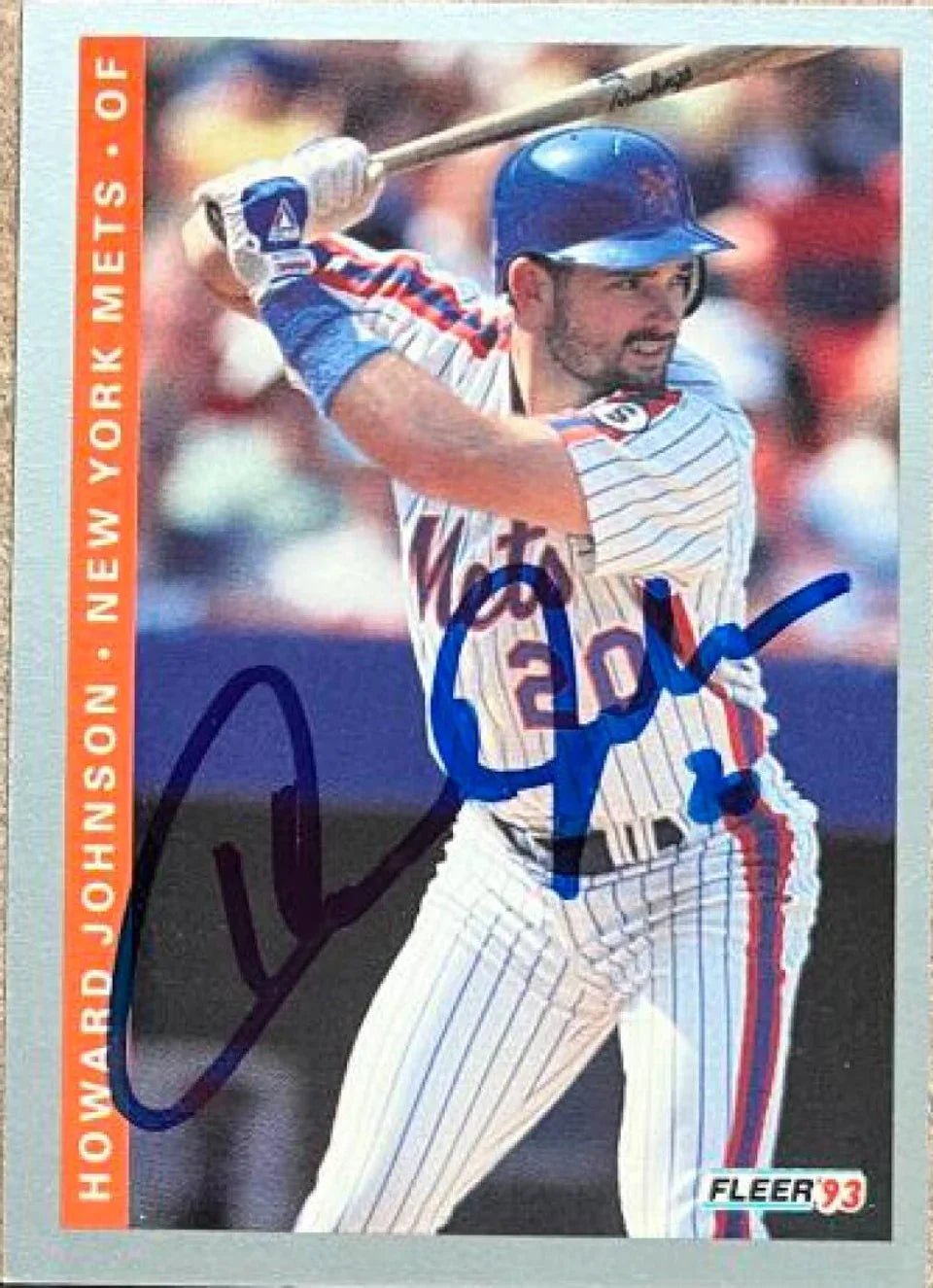 Howard Johnson Signed 1993 Fleer Baseball Card - New York Mets