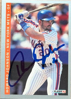 Howard Johnson Signed 1993 Fleer Baseball Card - New York Mets