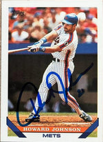 Howard Johnson Signed 1993 Topps Baseball Card - New York Mets