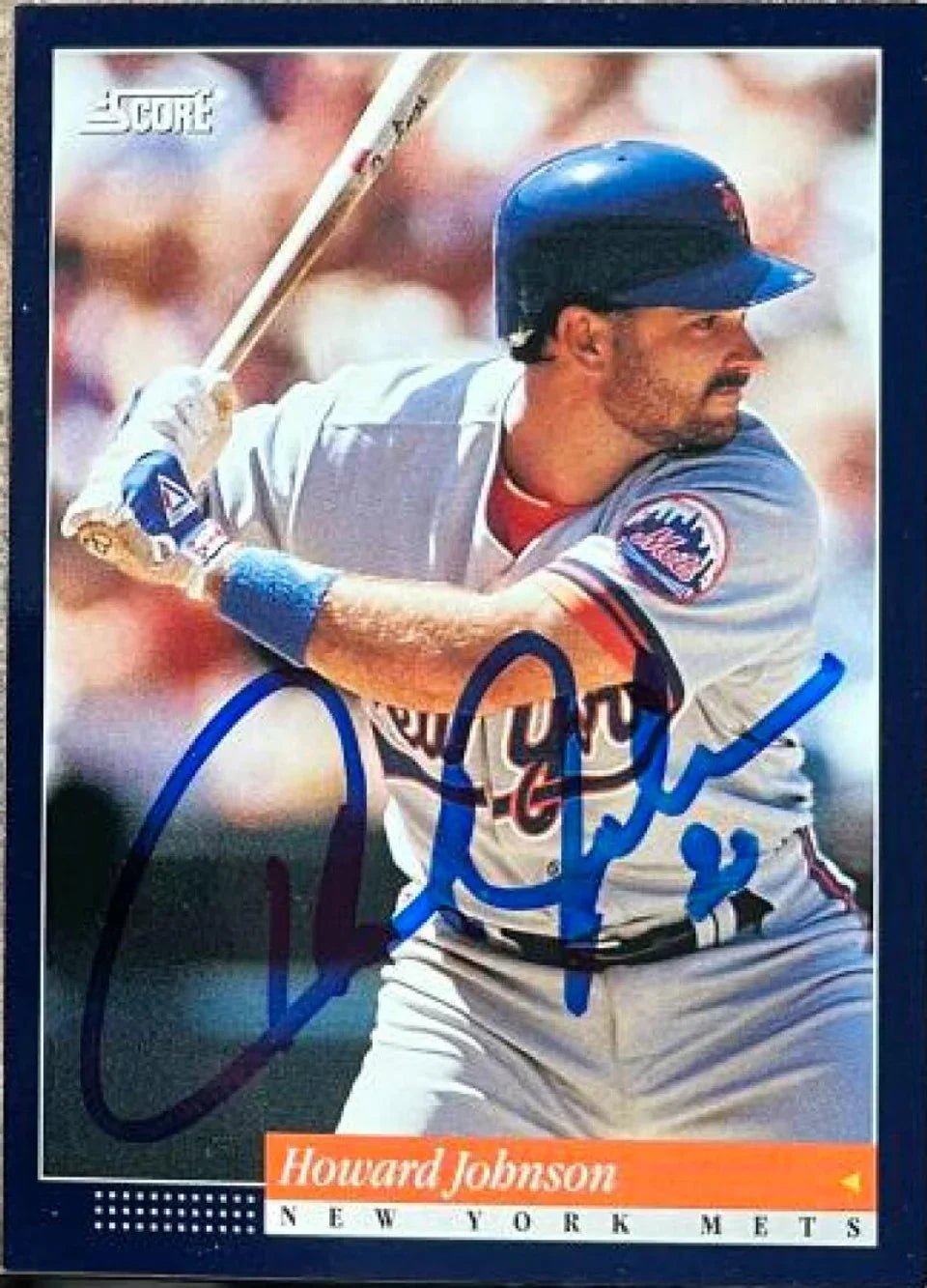 Howard Johnson Signed 1994 Score Baseball Card - New York Mets