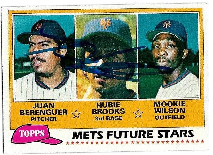 Hubie Brooks Signed 1981 Topps Baseball Card - New York Mets