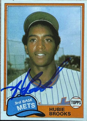 Hubie Brooks Signed 1981 Topps Traded Baseball Card - New York Mets