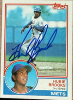Hubie Brooks Signed 1983 Topps Baseball Card - New York Mets